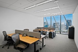 Private office space with city view
